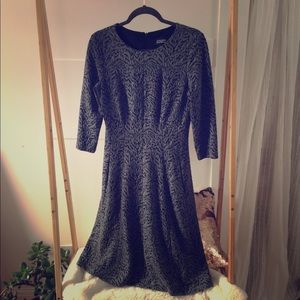 Grey Adrianna Papell Fit and Flare Sweater Dress